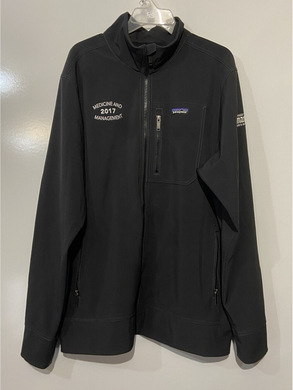 Mens PATAGONIA Black Softshell Sidesend Jacket Sz XL